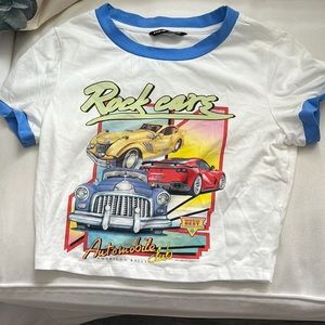 This is a cropped tee, size small from shein.